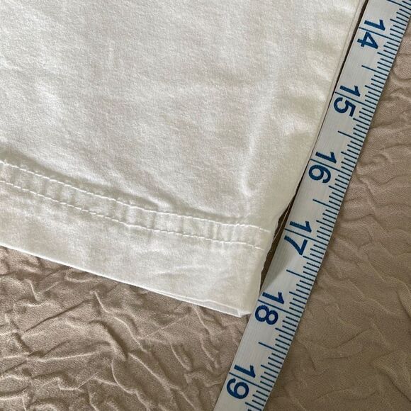 Calvin Klein Jeans Chino Cropped Pants White Tie Waist Pockets‎ Size 12 - Picture 5 of 5